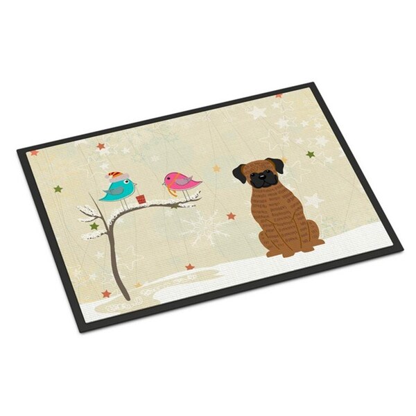 Carolines Treasures Christmas Presents Between Friends Brindle Boxer Indoor or Outdoor Mat, 18 x 0.25 x 27 in. BB2589MAT - main
